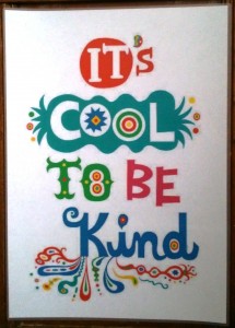 Kindness boomerang - Cool to be kind poster